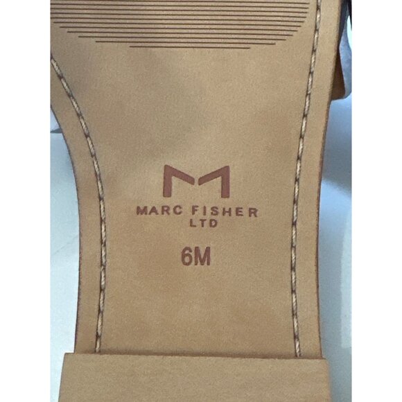 Marc Fisher Rosely NEW in box natural leather with silvertone chain sz 6M sandal - Picture 5 of 6